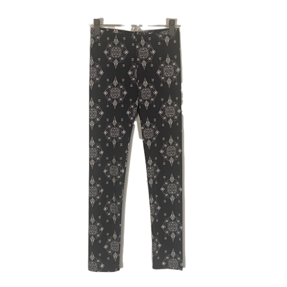 Folter Women’s Black & White Geo Goth Alternative Leggings Size M